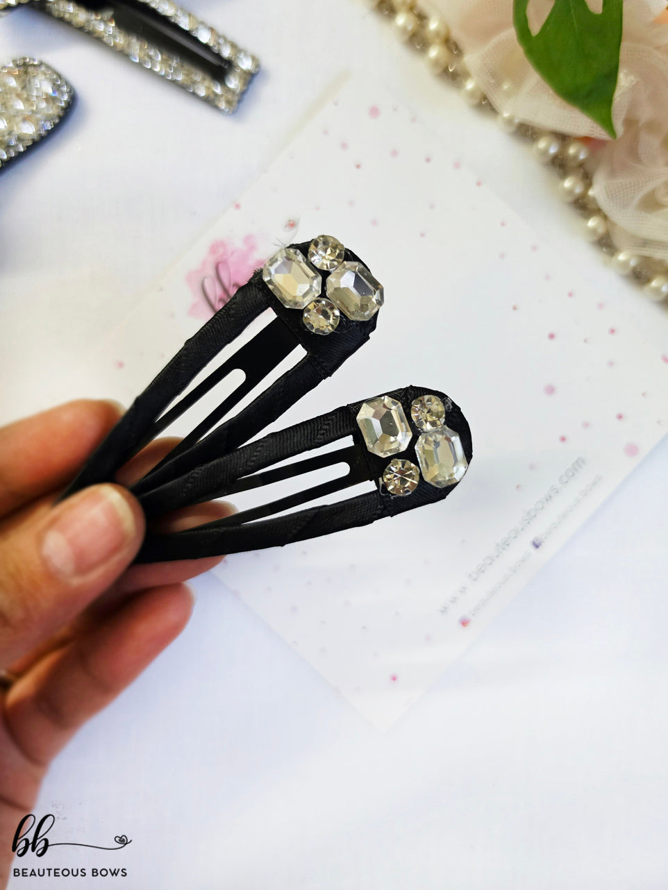 Crystal Tic Tac Clips Oval