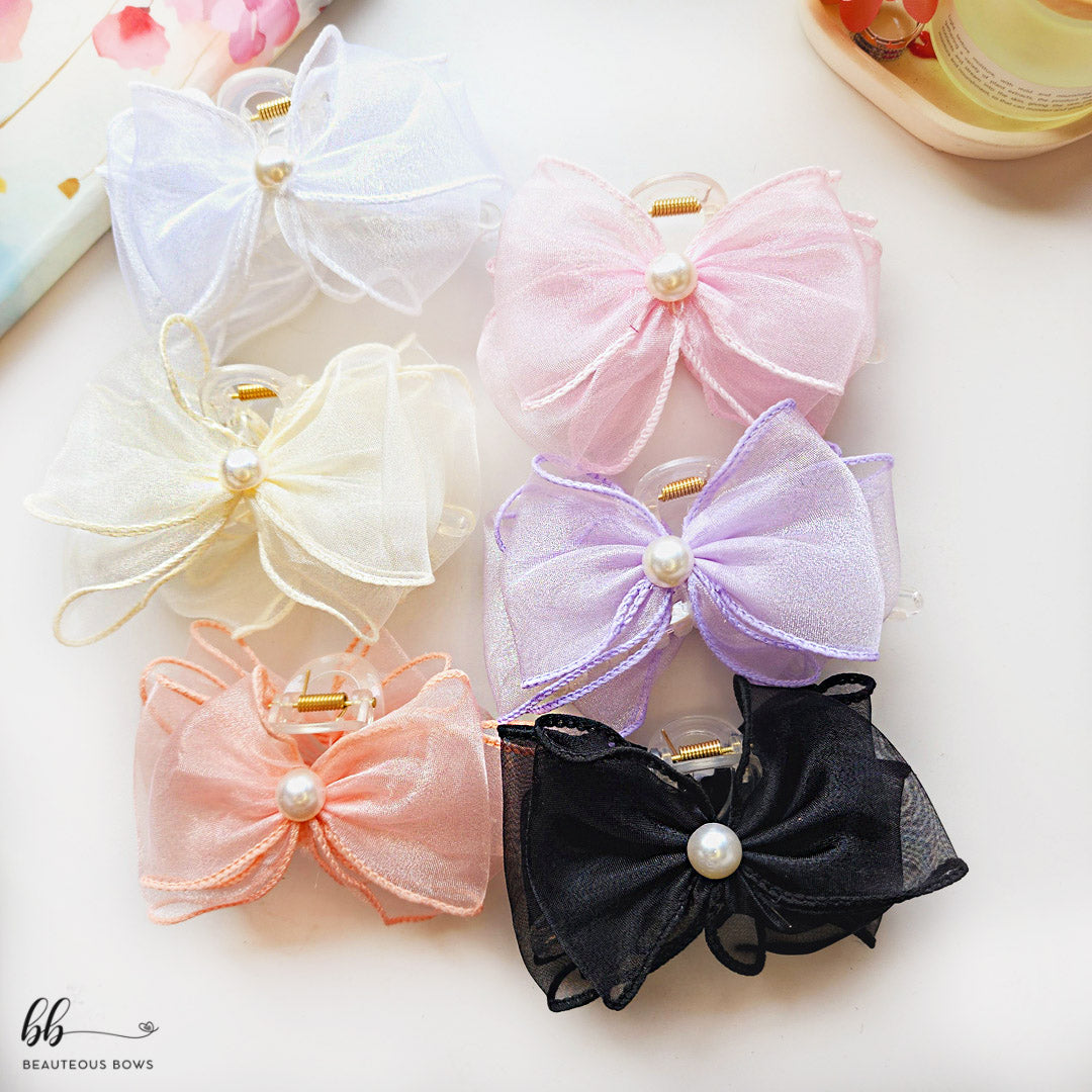 Delicate Bow Claw Clip