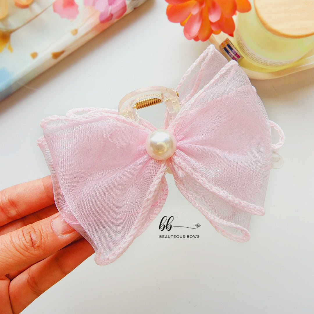Delicate Bow Claw Clip