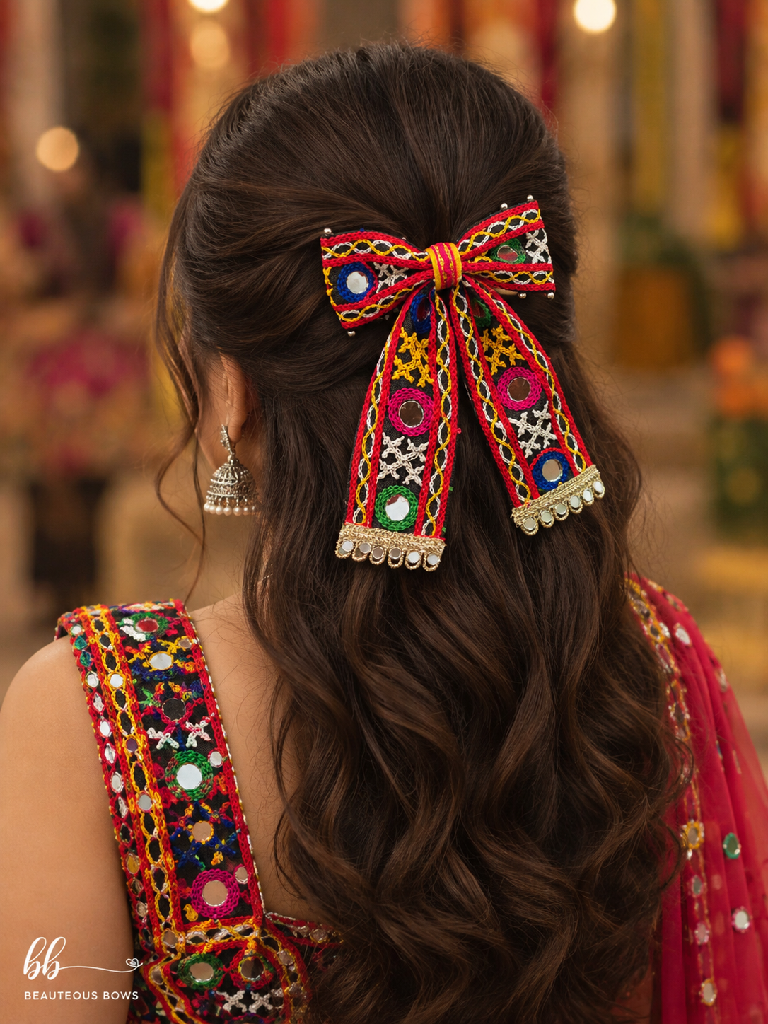 Dholida Mom & Daughter Navratri Bow Set