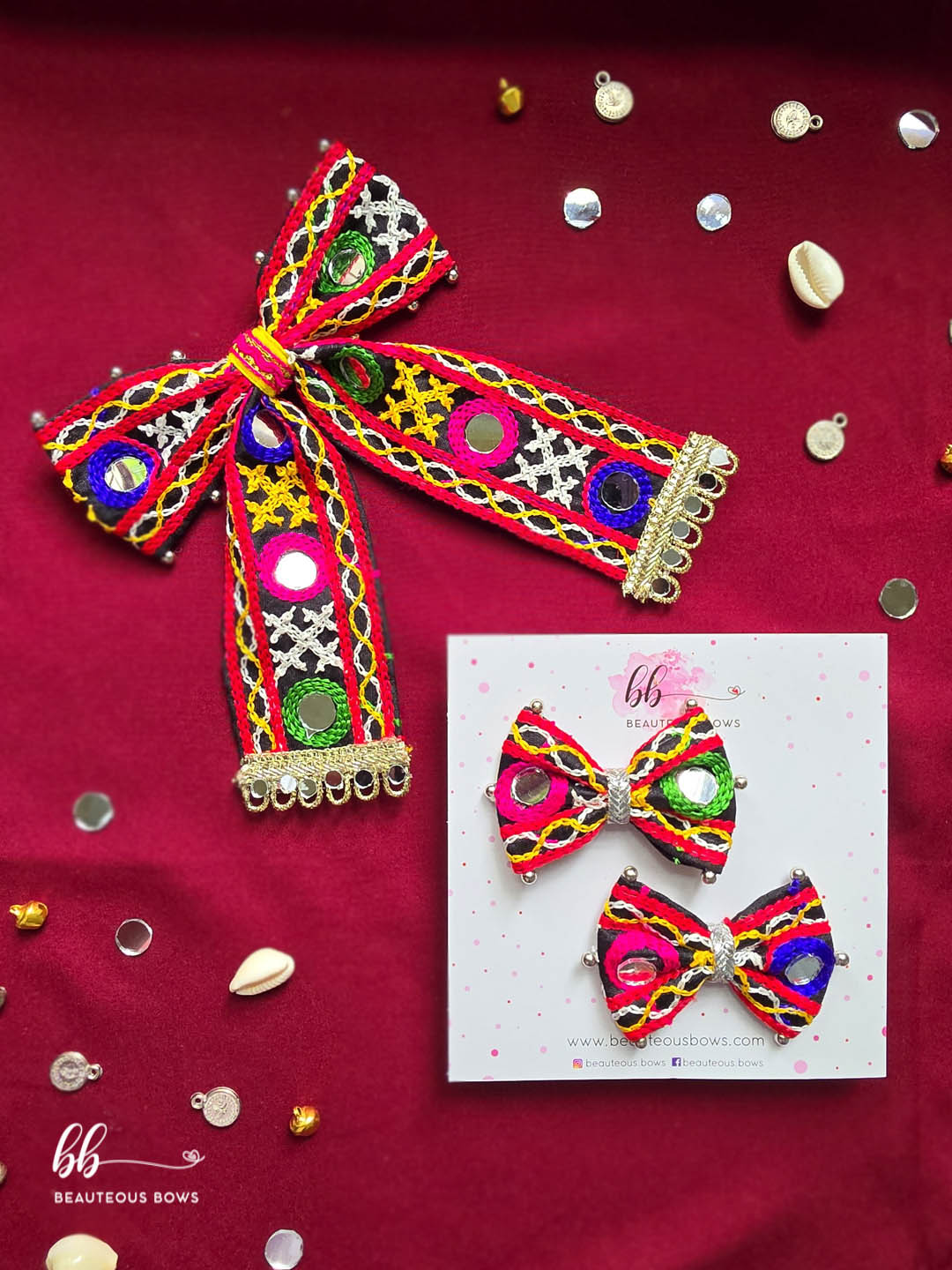 Dholida Mom & Daughter Navratri Bow Set