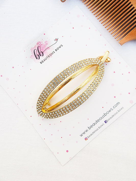 Diamond Oval Back Clip