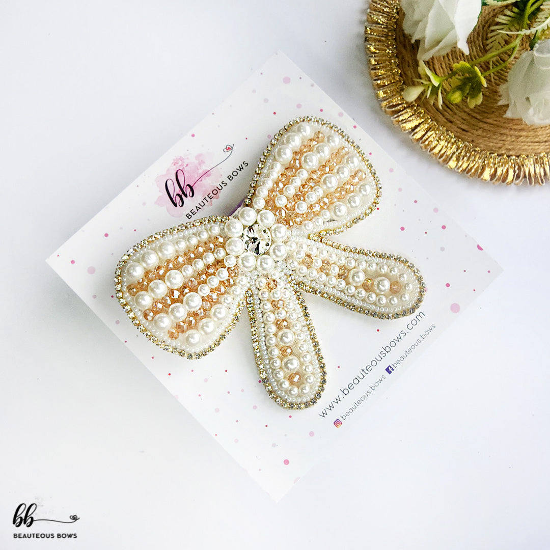 Glitz & Grace Pearl Bow