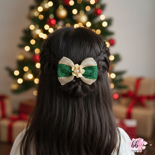 Emerald Sparkle Bow
