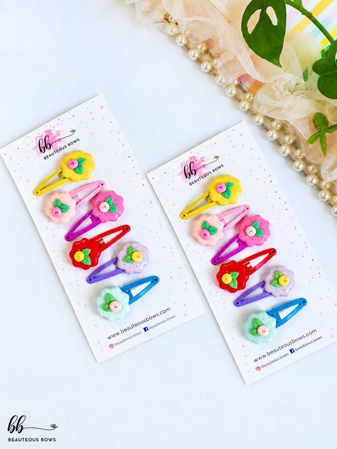 English Flower Charm Tic Tac Set