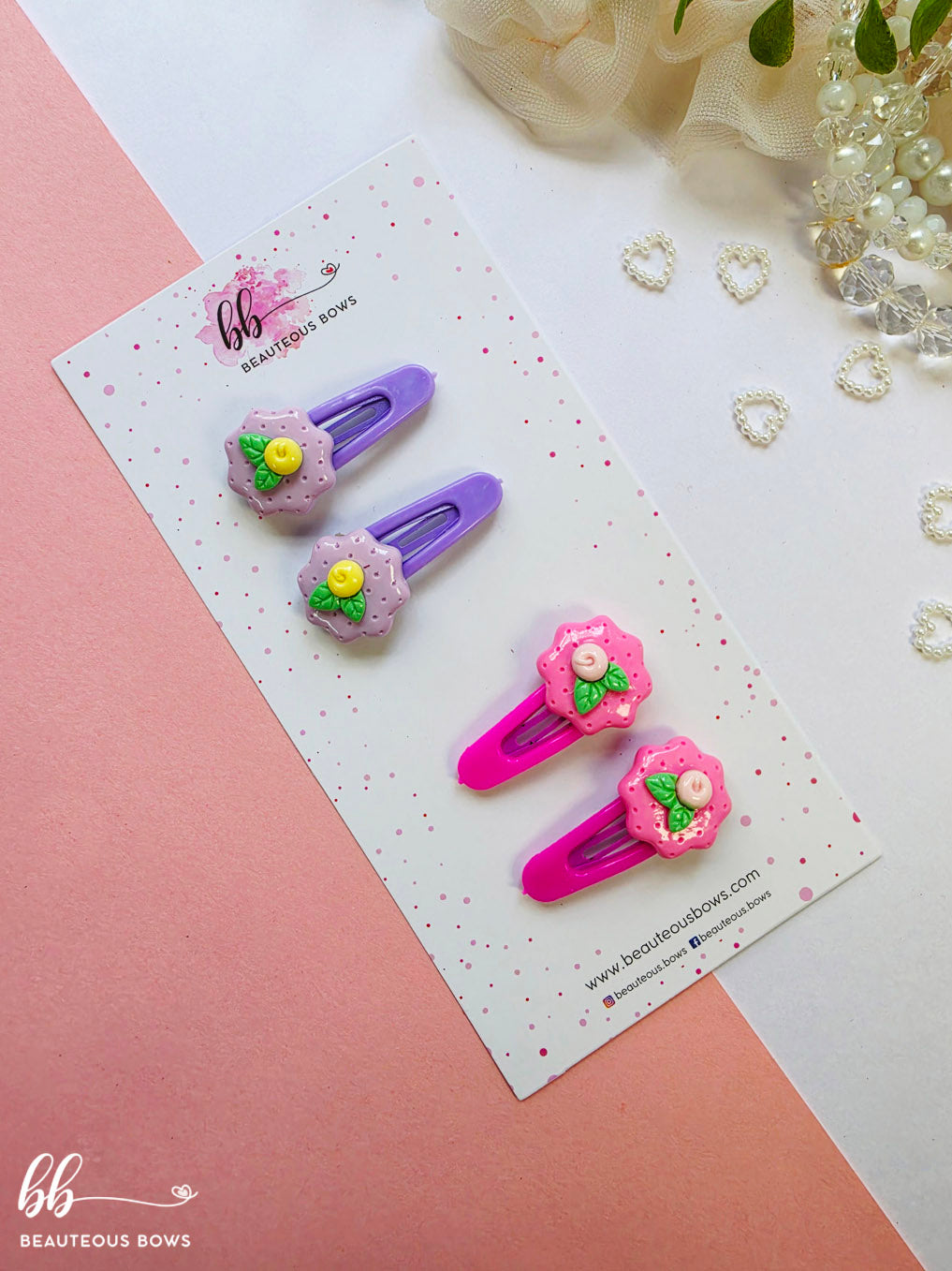 English Flower Charm Tic Tac set of 4