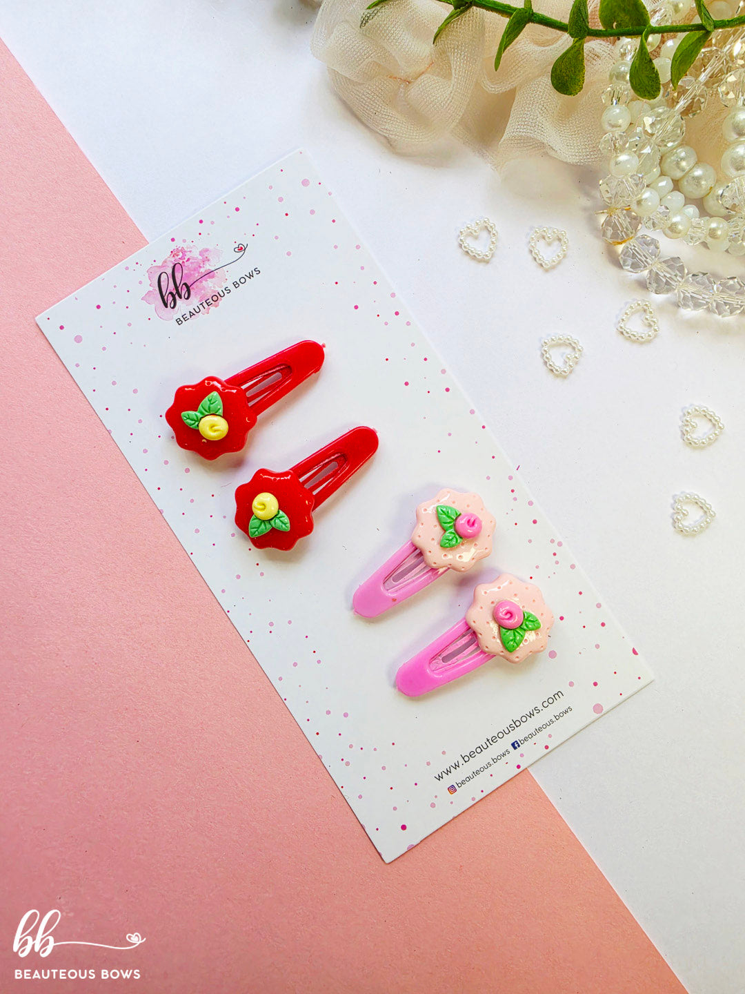 English Flower Charm Tic Tac set of 4