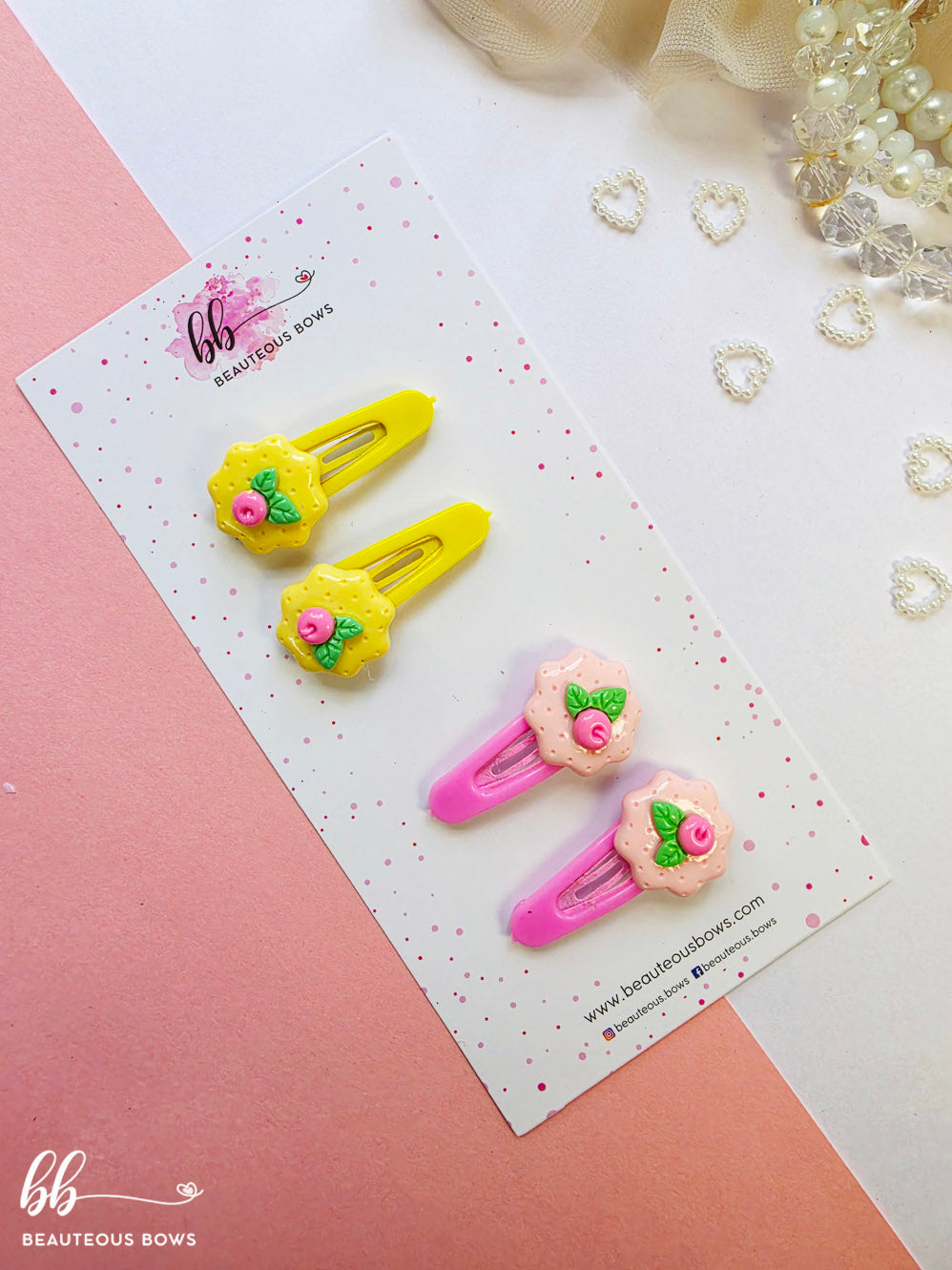 English Flower Charm Tic Tac set of 4