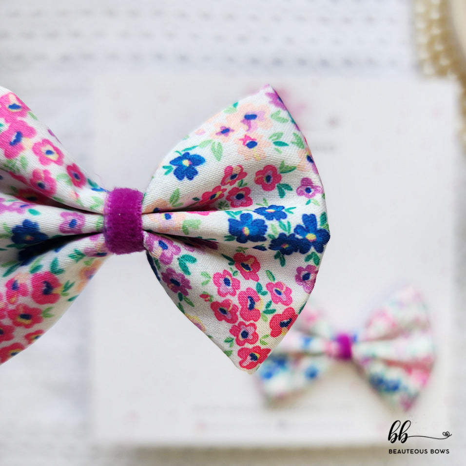 Fairy Blooms Satin Mini Bow set