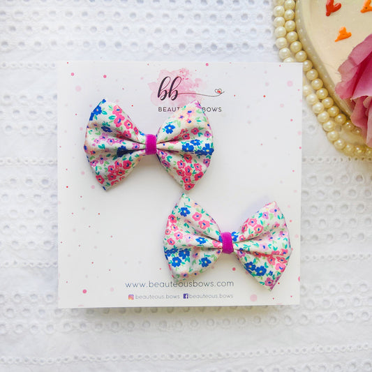Fairy Blooms Satin Mini Bow set