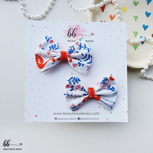 Flamingoes Mini Hair Bow Set