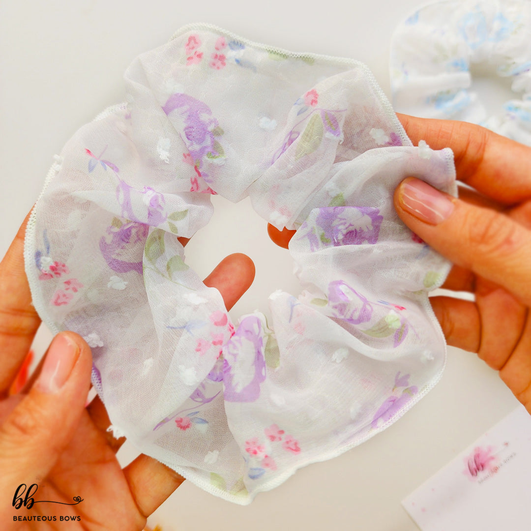 Floral Whisper Scrunchie Set