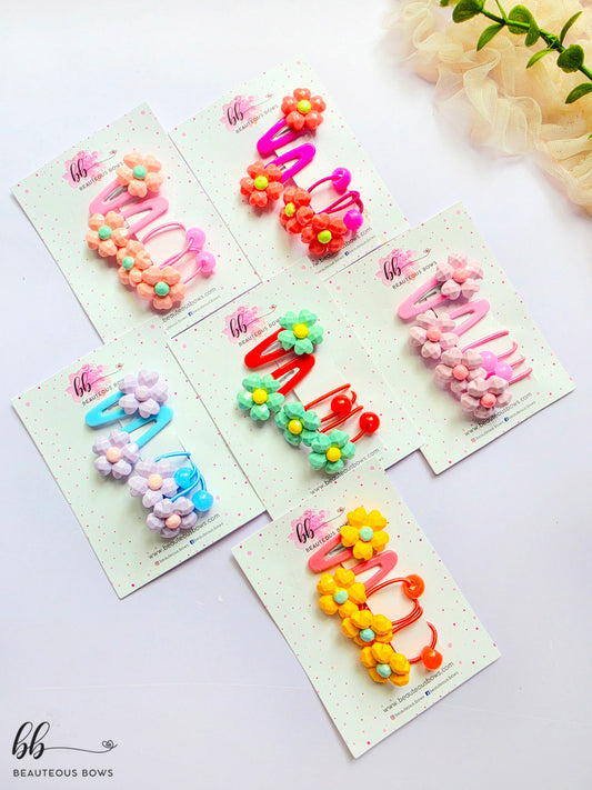 Flower Hairtie & Tic Tac Set