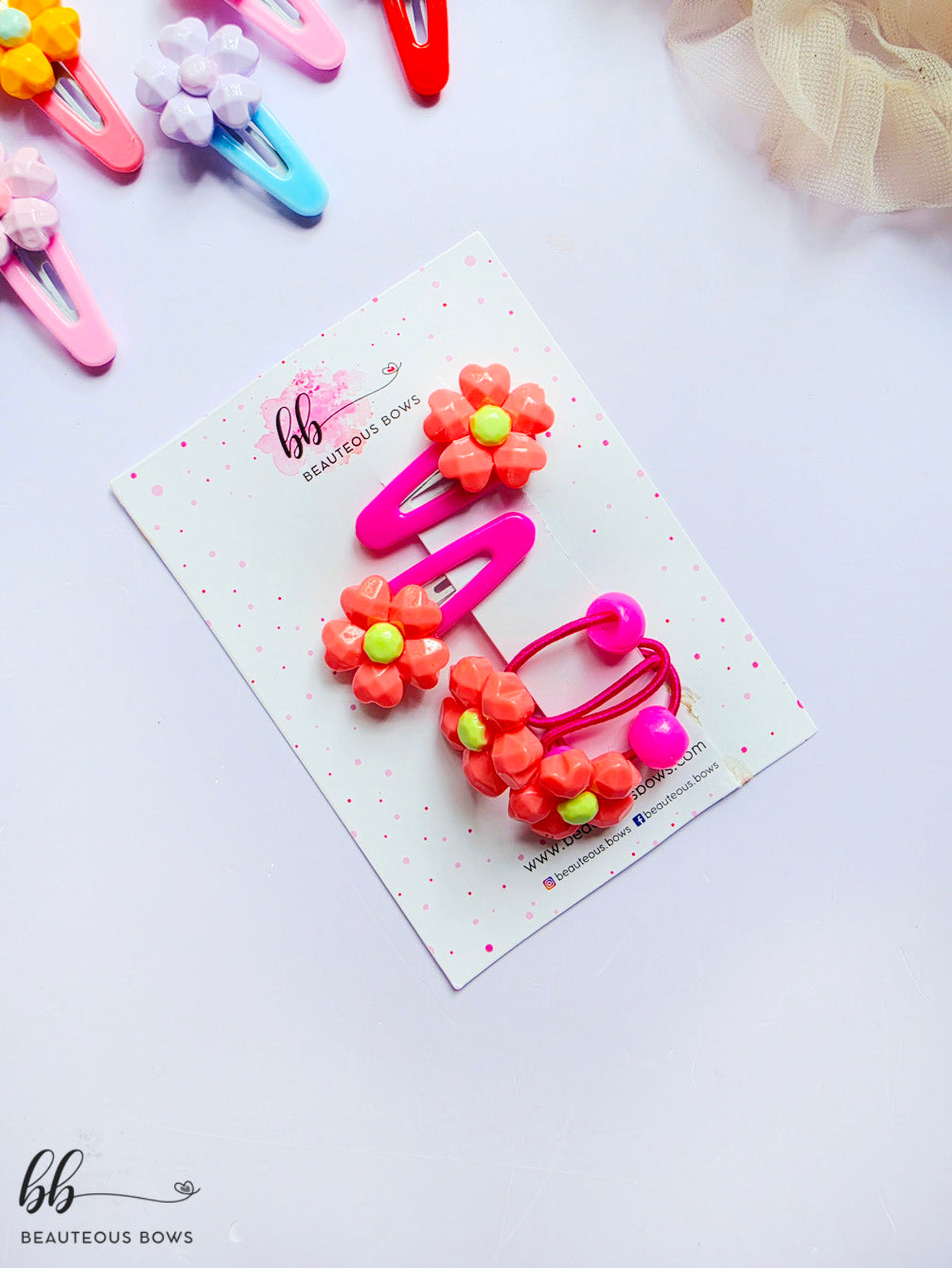 Flower Hairtie & Tic Tac Set