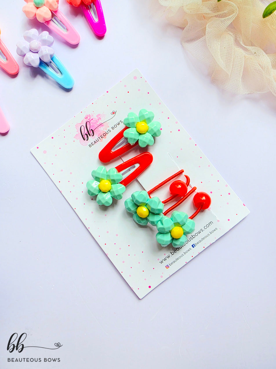 Flower Hairtie & Tic Tac Set