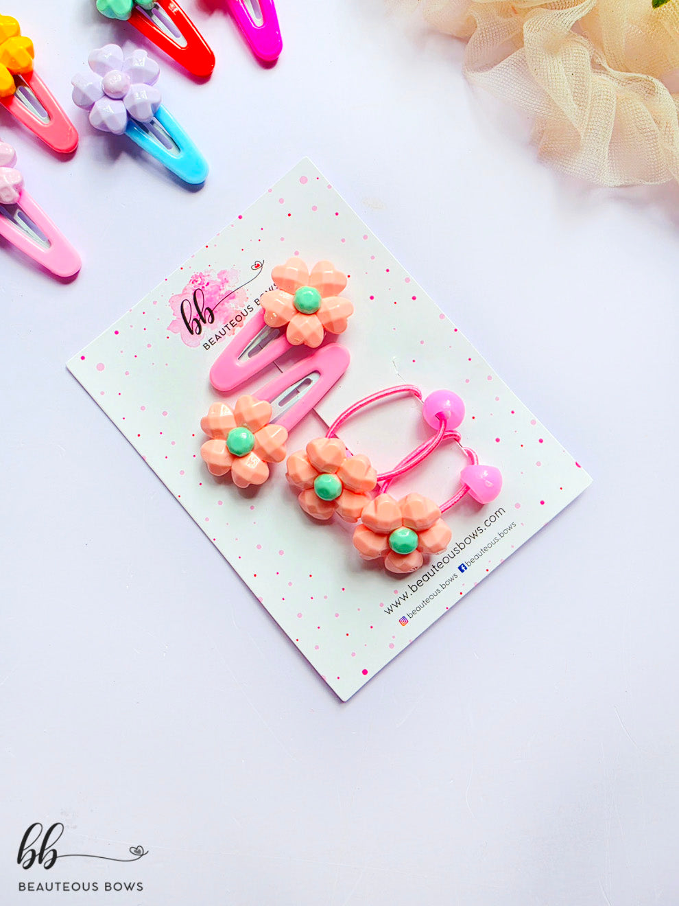 Flower Hairtie & Tic Tac Set