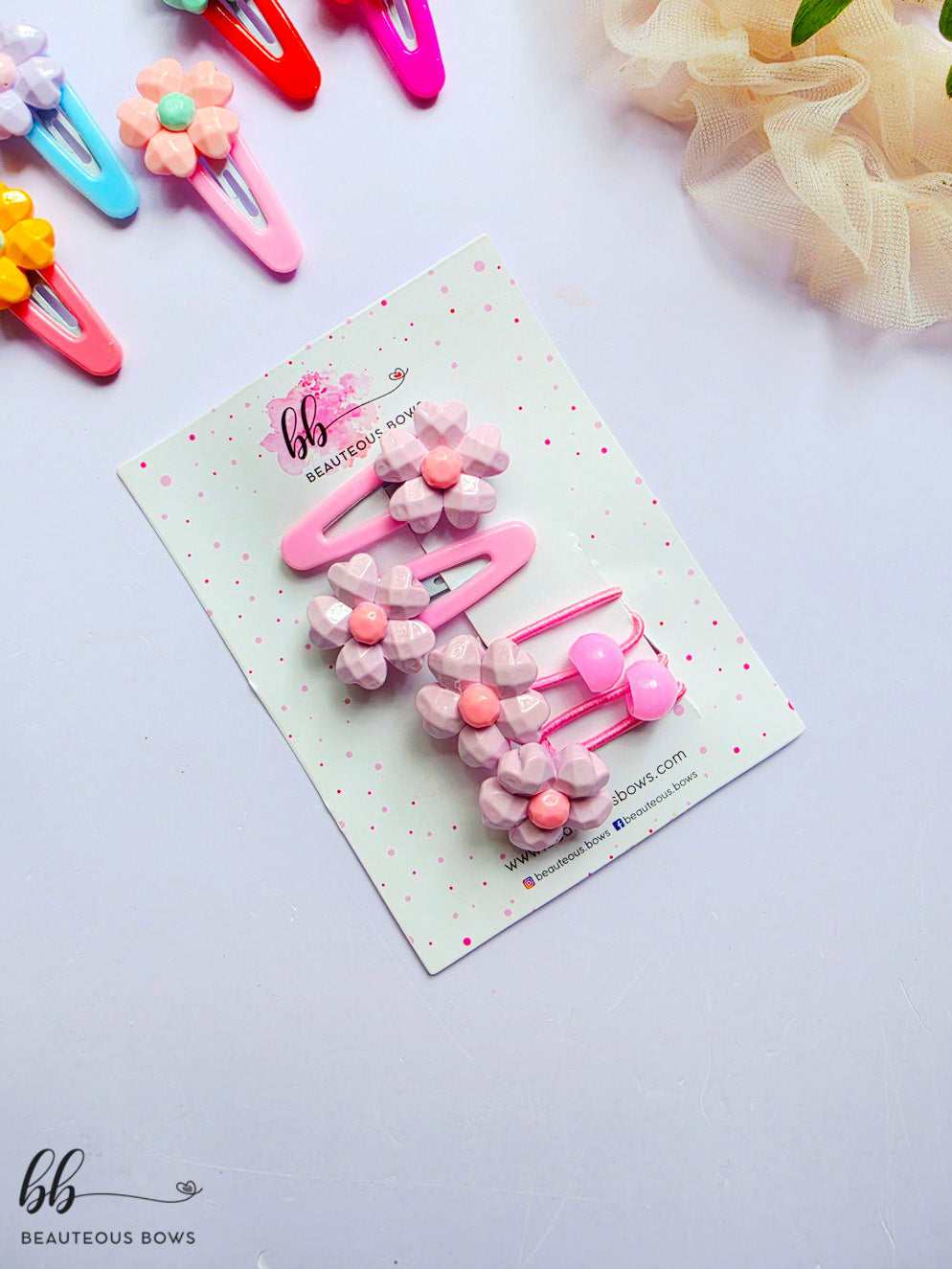 Flower Hairtie & Tic Tac Set