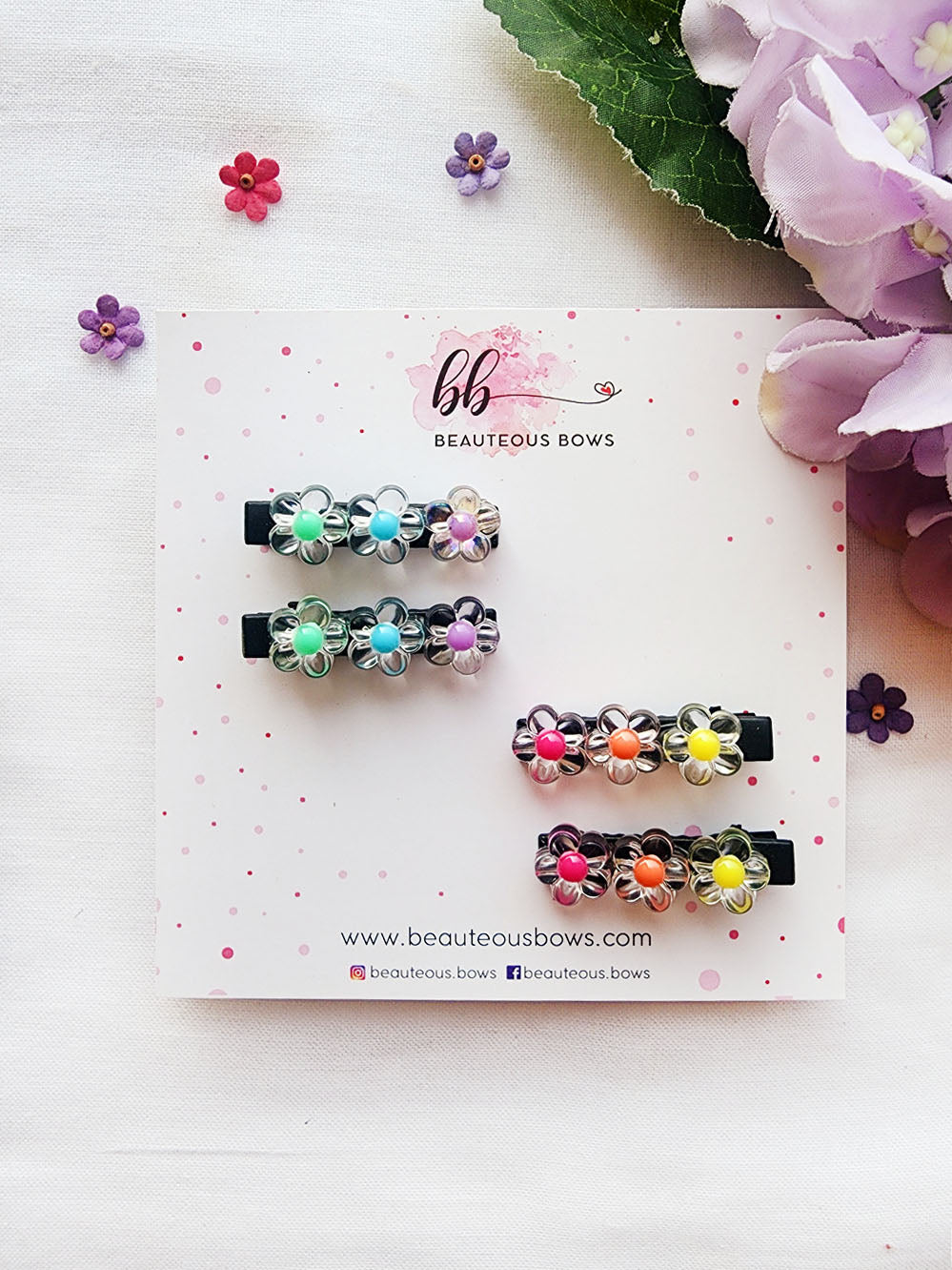 Flower Power Clip set of 4