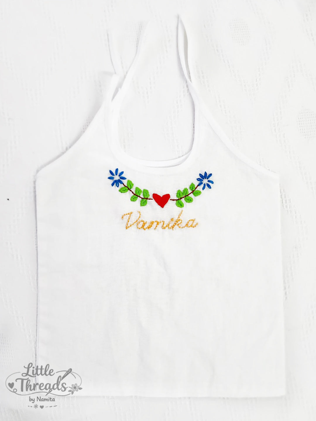 Flower Veil Cotton Jhabla with Custom Name