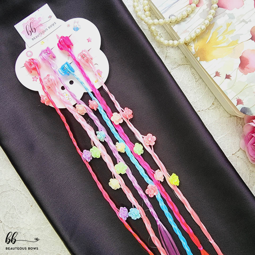 Clip in Tinsels set of 6