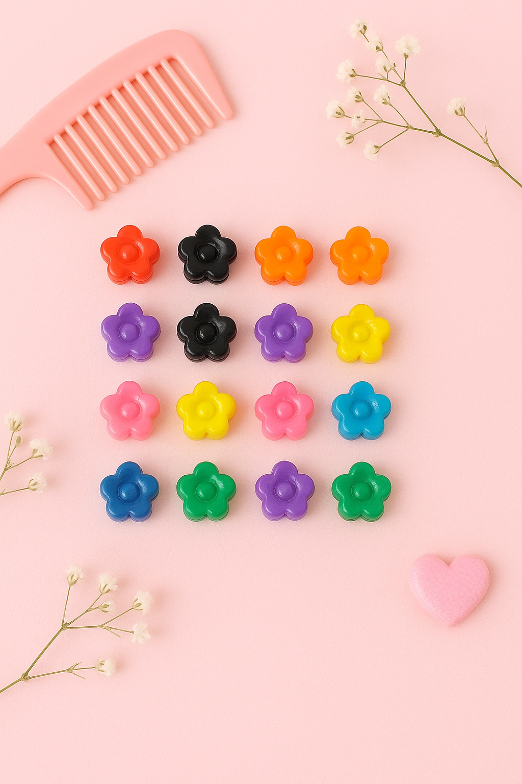 Flower Hair Beads