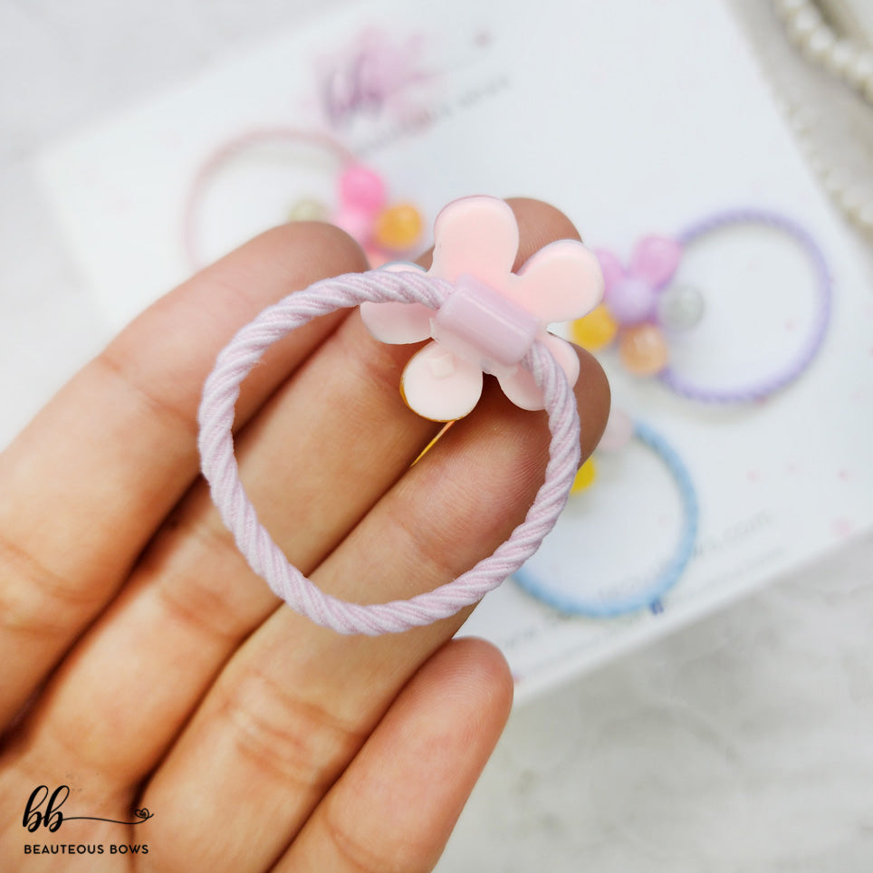 Flowers Hair Tie Set of 5
