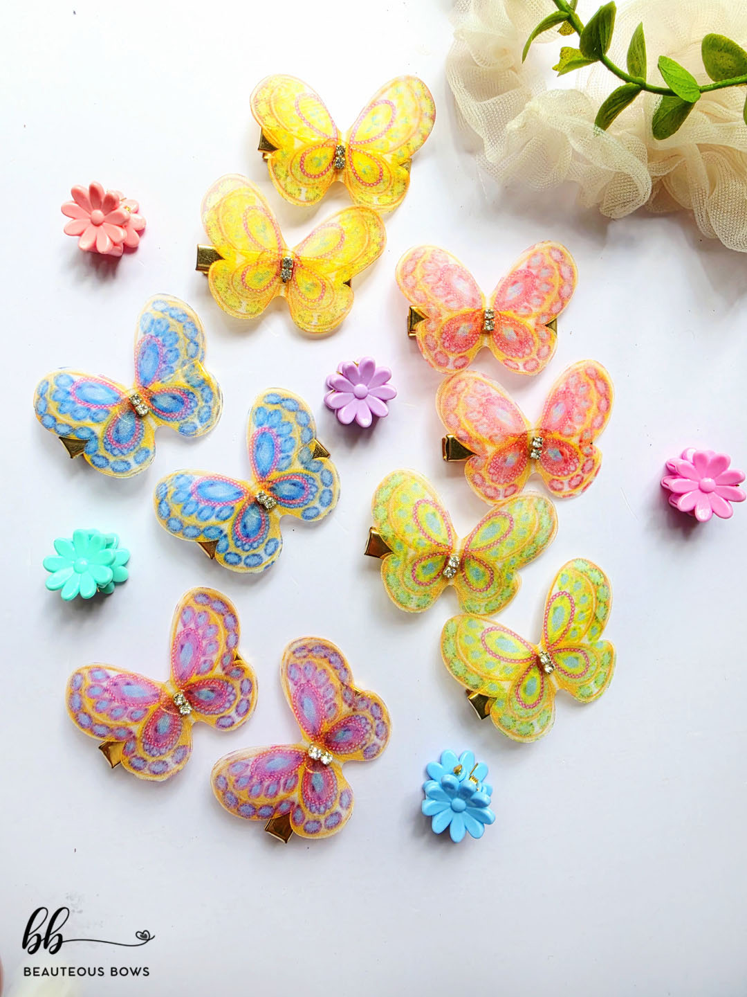 Fluttering Butterfly Clips