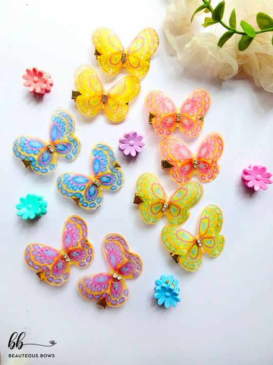 Fluttering Butterfly Clips