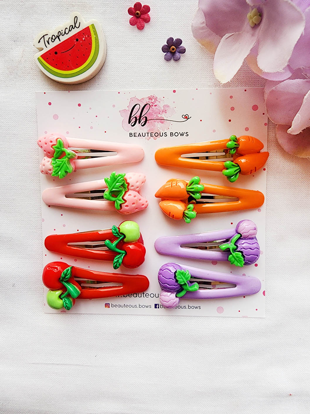 Fruits & Veggies Tic Tac set