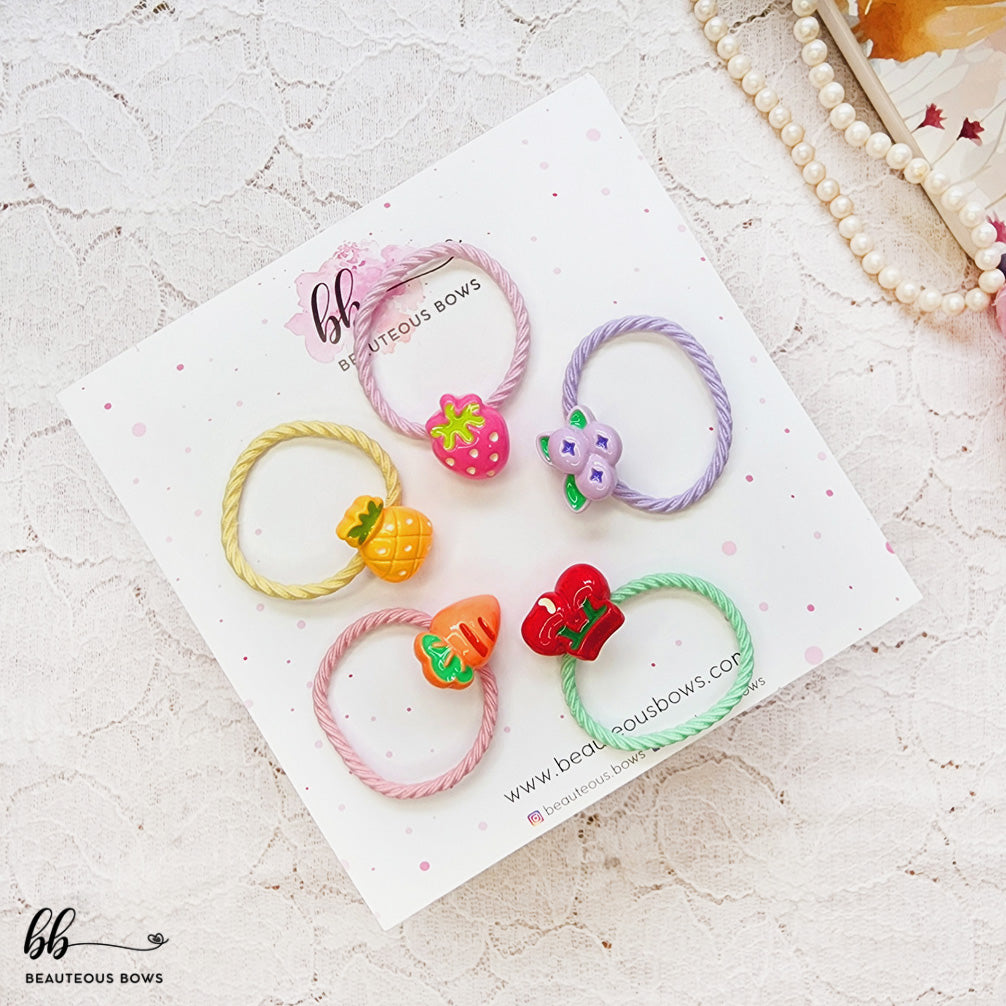 Fruity Hair Tie Set of 5