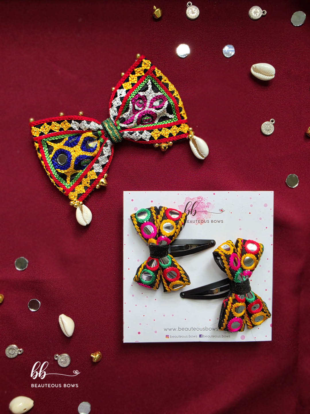 Gamthi Mom & Daughter Navratri Bow Set