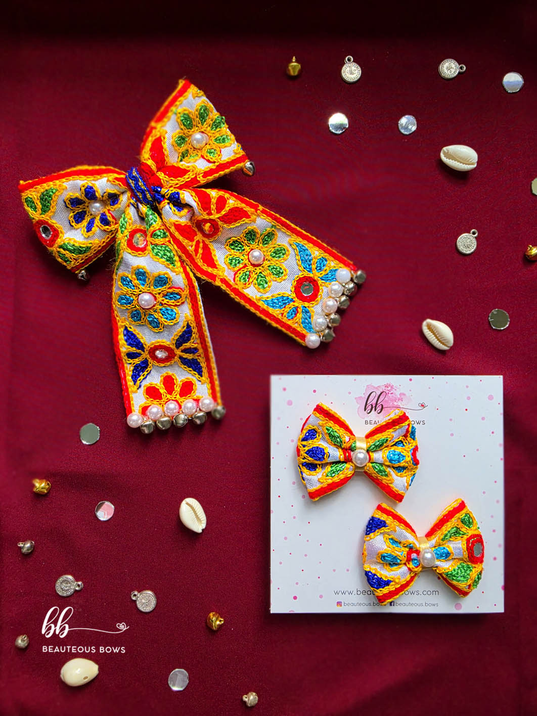 Garba Mom & Daughter Navratri Bow Set