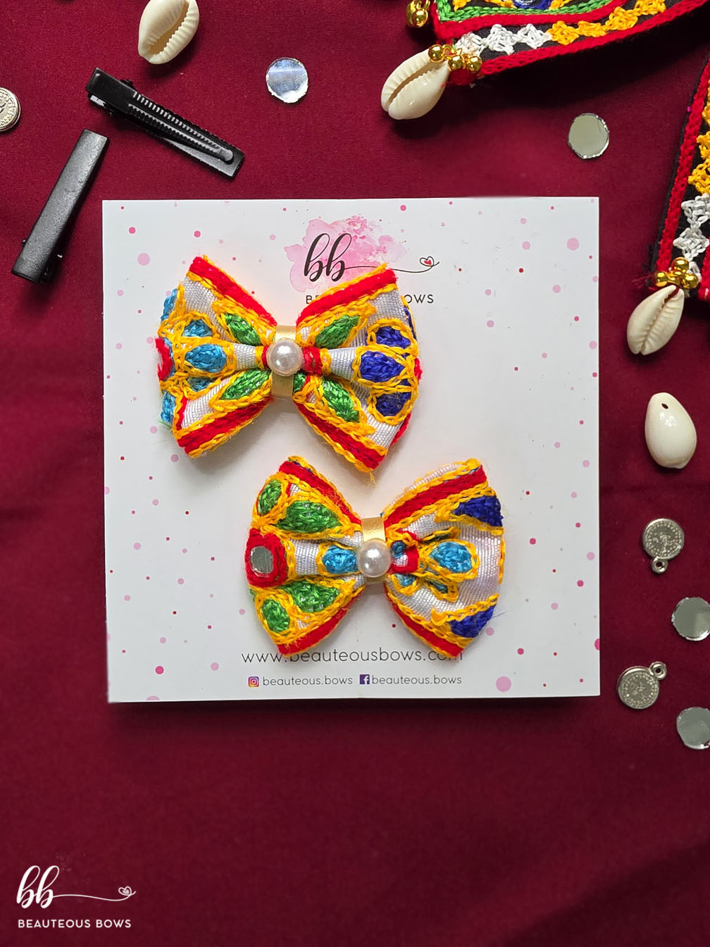 Shubh Arambh Mom & Daughter Navratri Bow Set