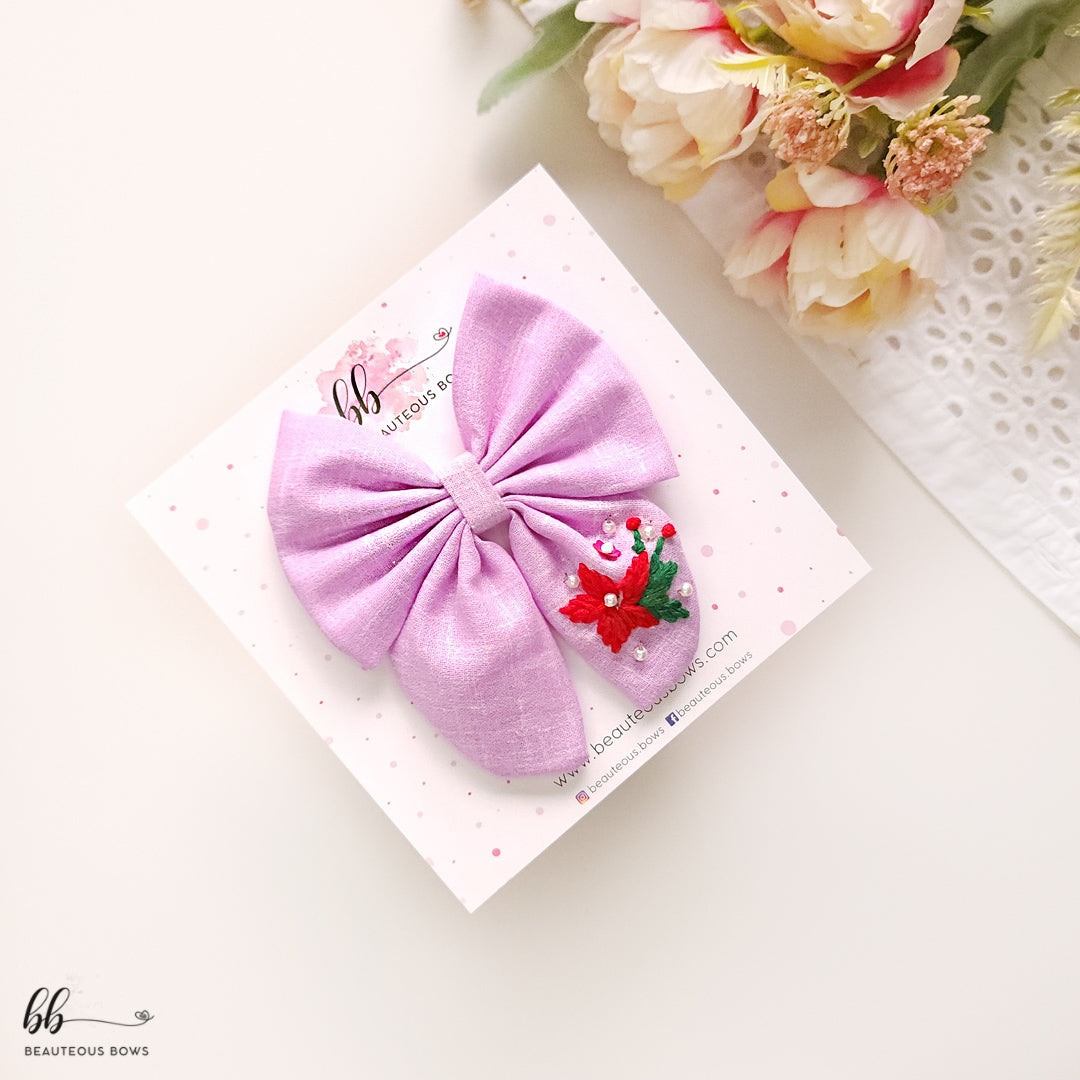 Gardenia Pigtail Hair Bow