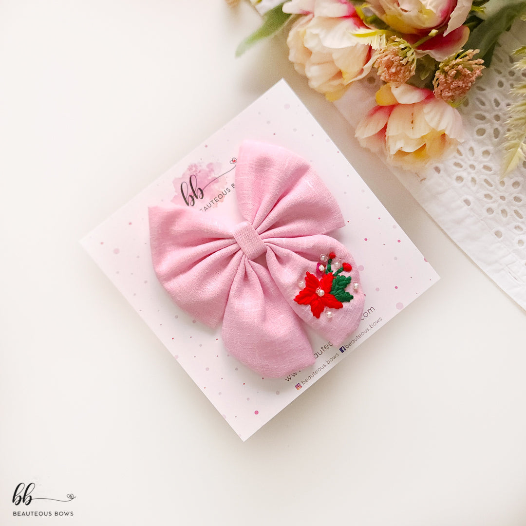Gardenia Pigtail Hair Bow