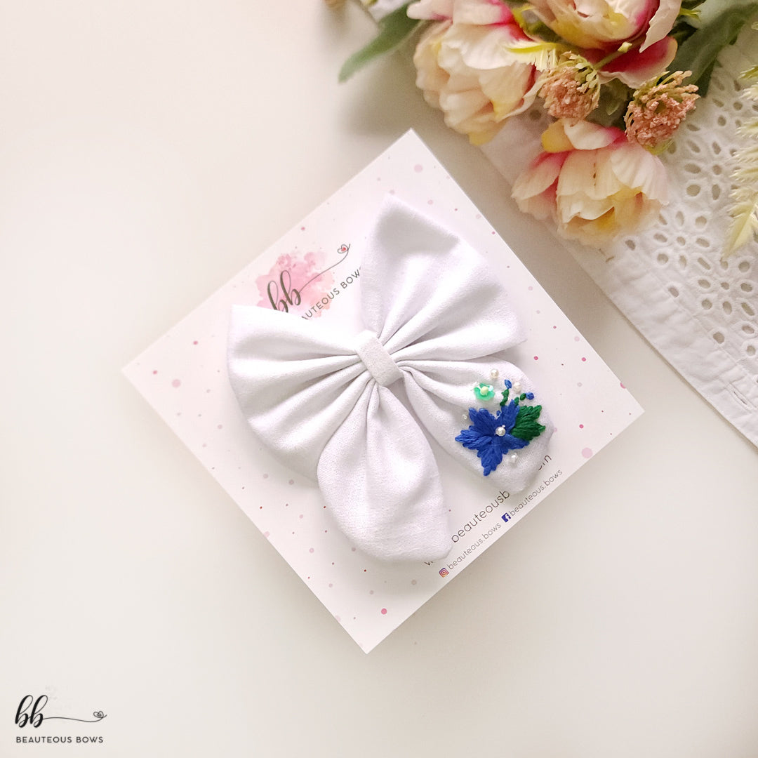 Gardenia Pigtail Hair Bow