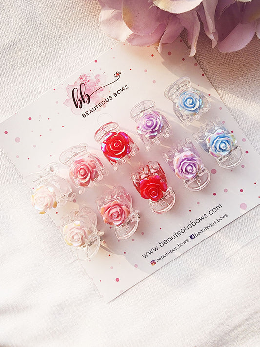 Glazed Rose Clippy Set of 10