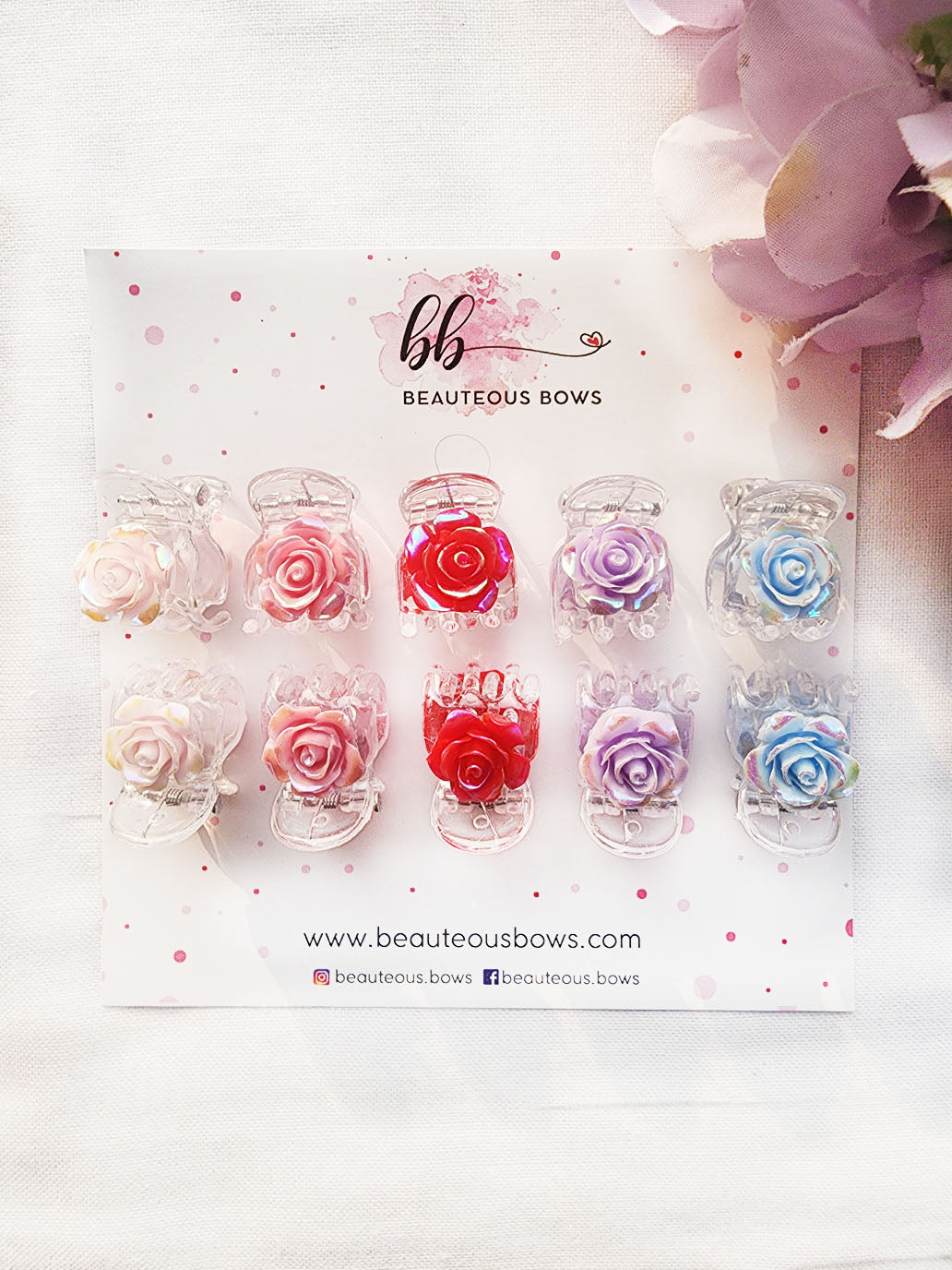 Glazed Rose Clippy Set of 10