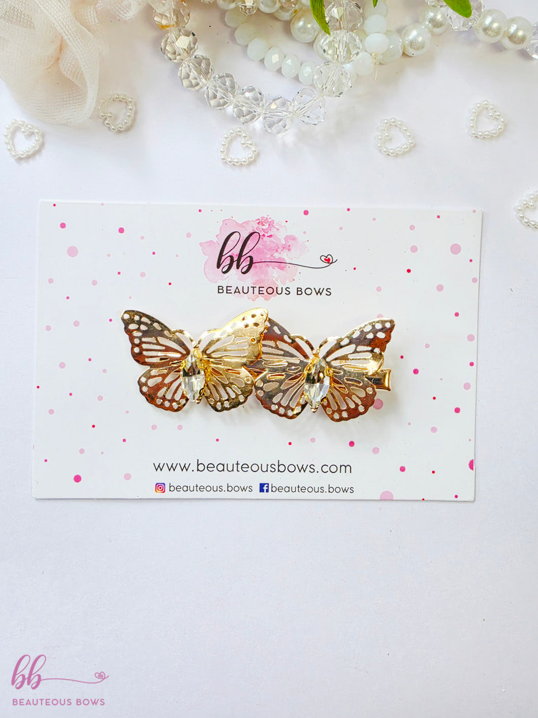 Gold Butterfly Festive Clip