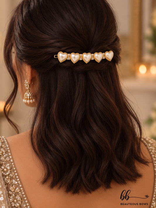 Gold Heart Barrette