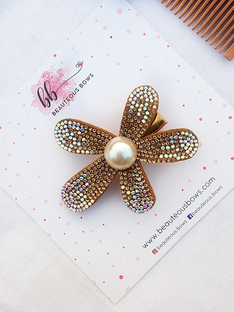 Gold Rhinestone Blooms