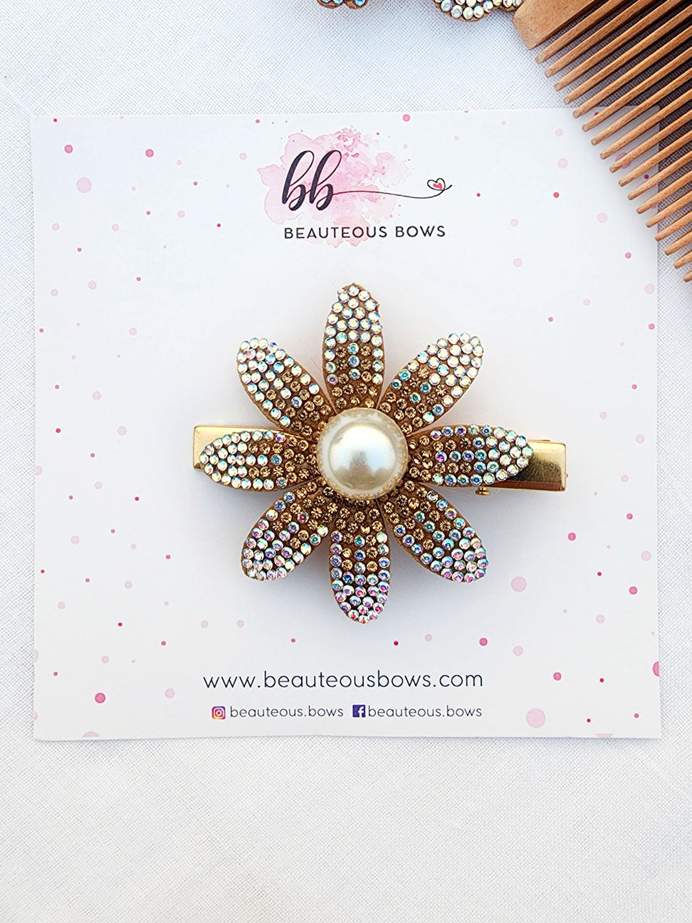 Gold Rhinestone Blooms
