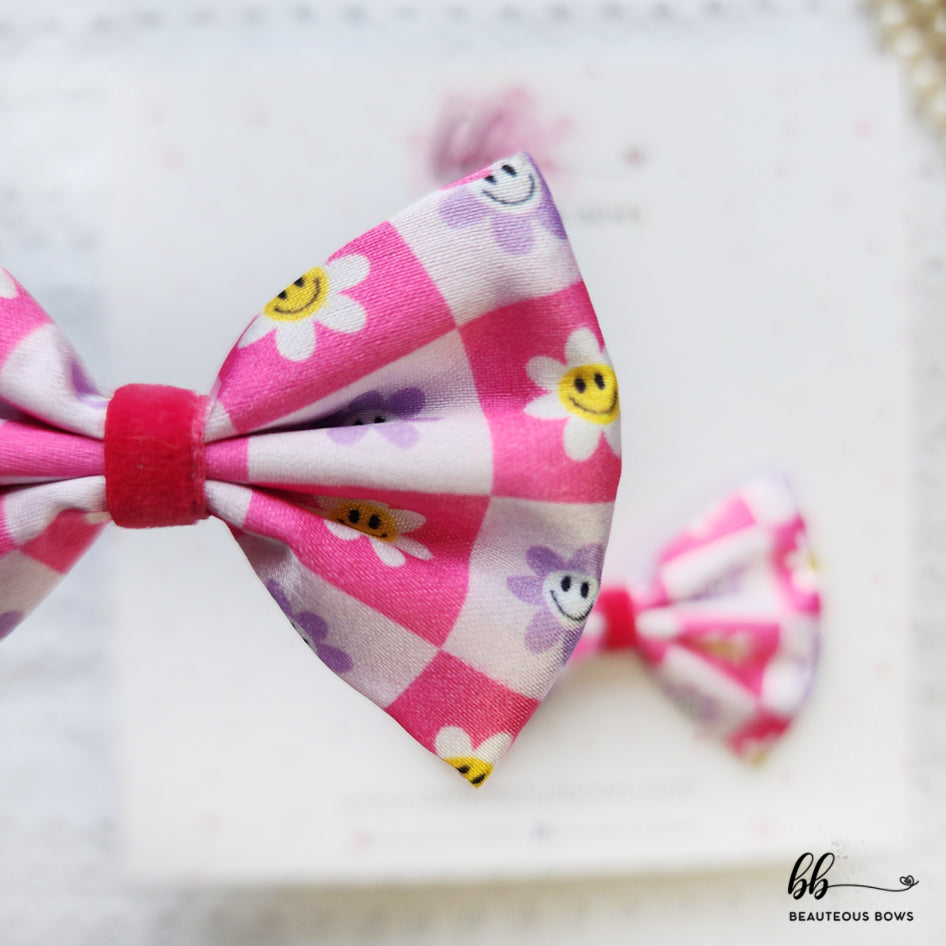 Happy Petals Satin Mini Bow Set