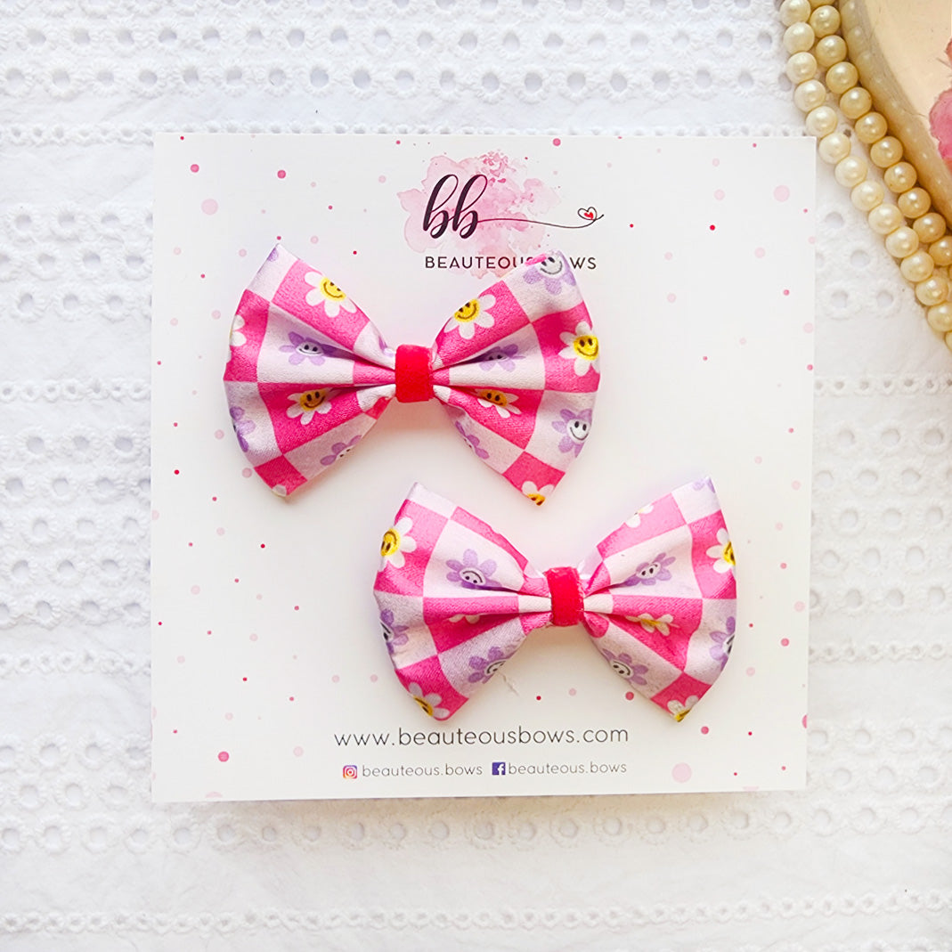 Happy Petals Satin Mini Bow Set