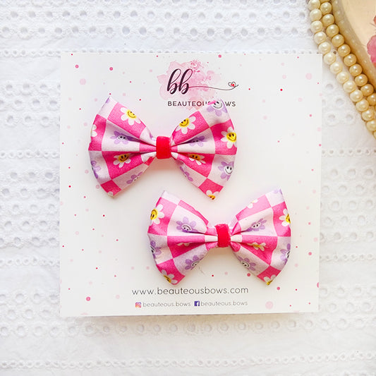 Happy Petals Satin Mini Bow Set