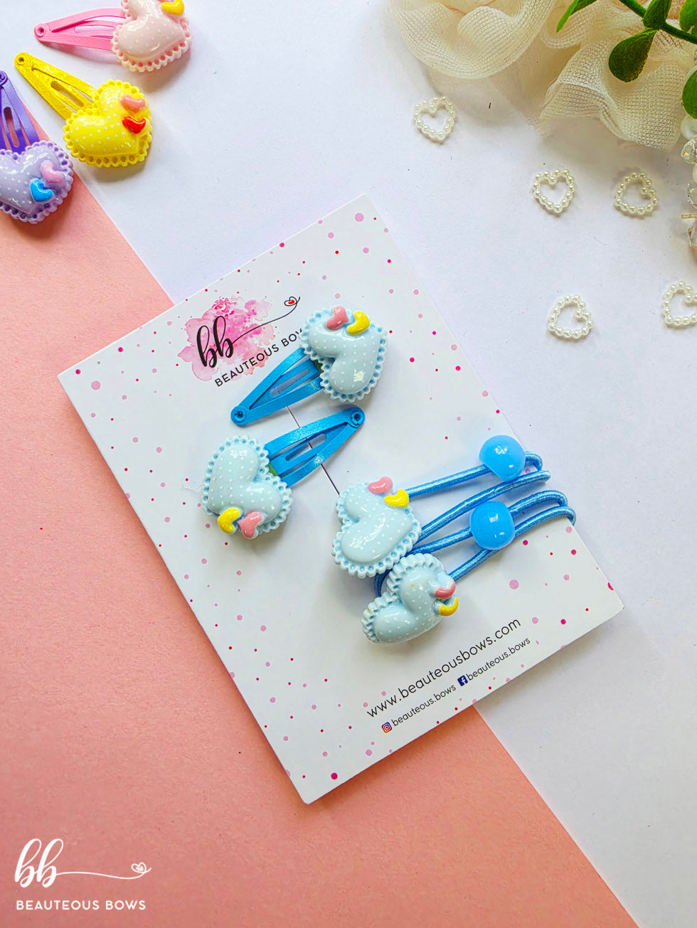 Heart Hairtie & Tic Tac set