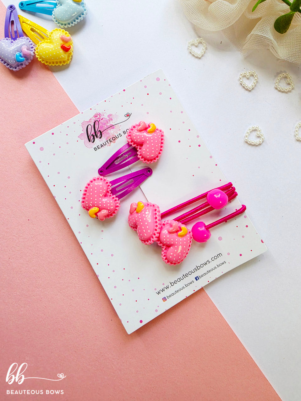 Heart Hairtie & Tic Tac set