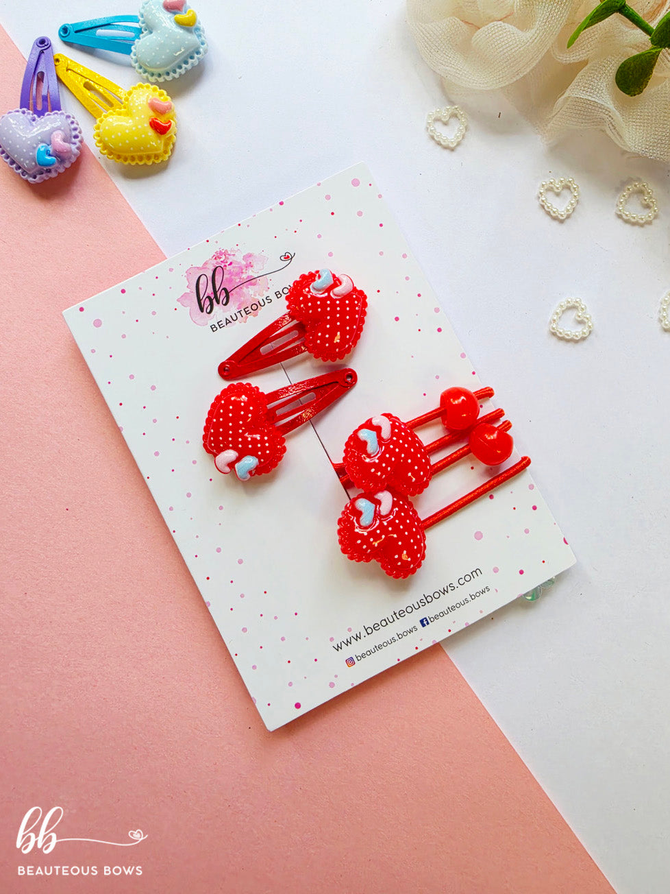 Heart Hairtie & Tic Tac set