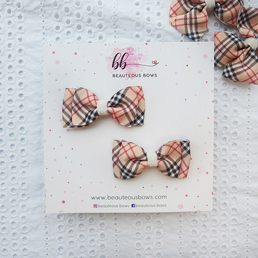 House Checks Sleek Bow set of 2