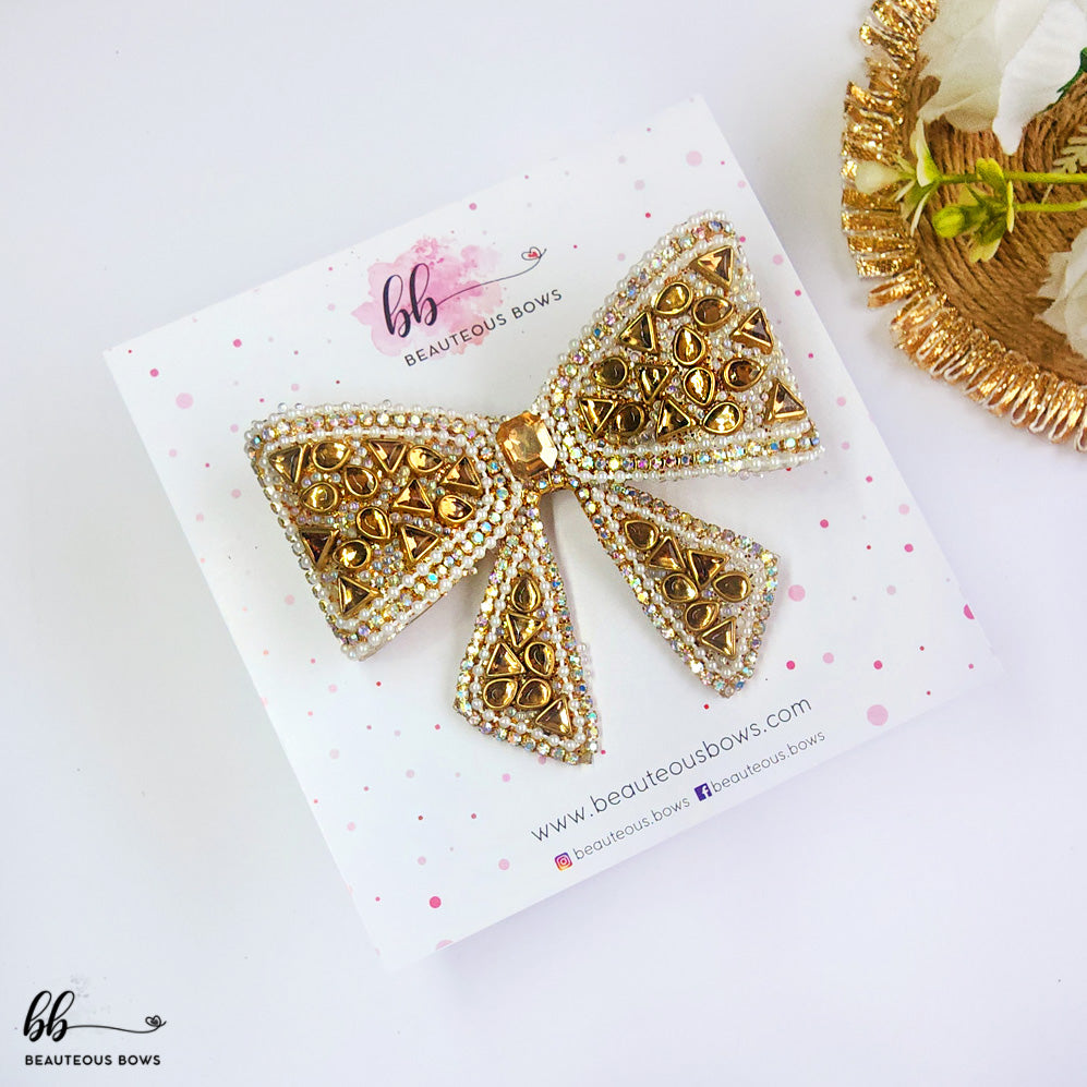 Star Dust Enamel Ethnic Bow
